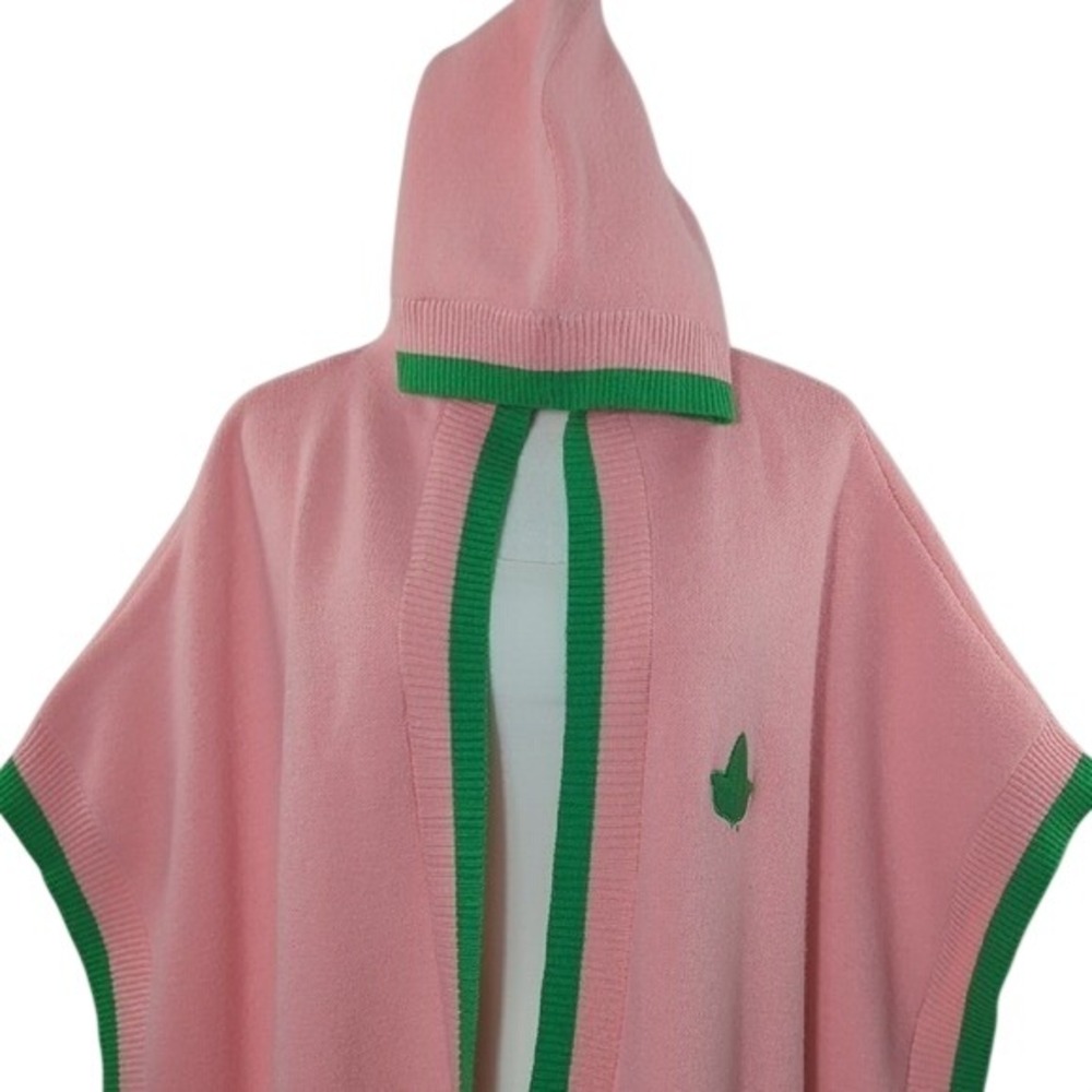 Ivy Storehouse AKA Ivy Leaf Knit Cape Pink Green Alpha Kappa‎ Alpha Sorority XL - Picture 7 of 15